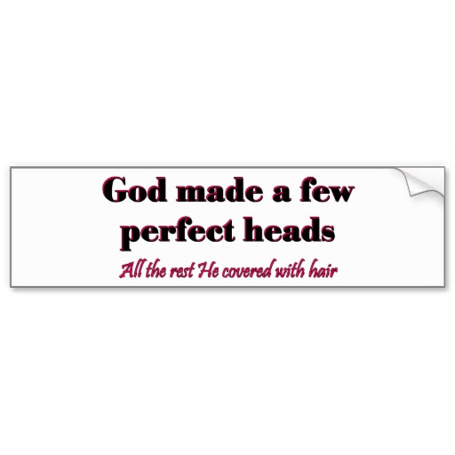 GOD MADE A FEW PERFECT HEADS