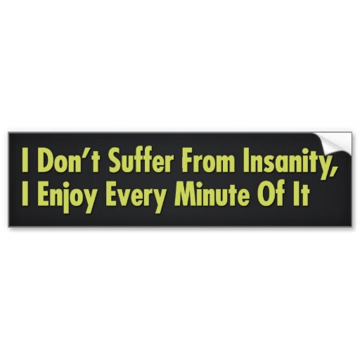 I DONT SUFFER FROM INSANITY