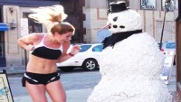 Scary Snowman Prank