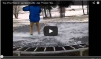 Watch what happens when you mix a man, a polar vortex, and a trampoline.