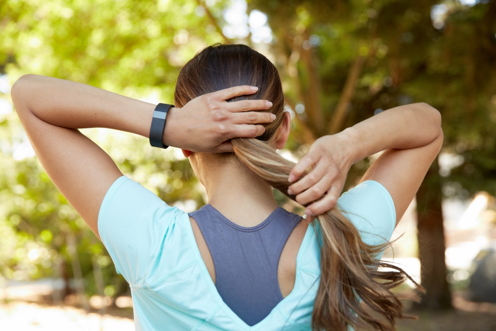 Woman with FitBit