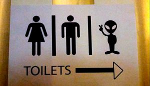 Alien Toilet Signs
