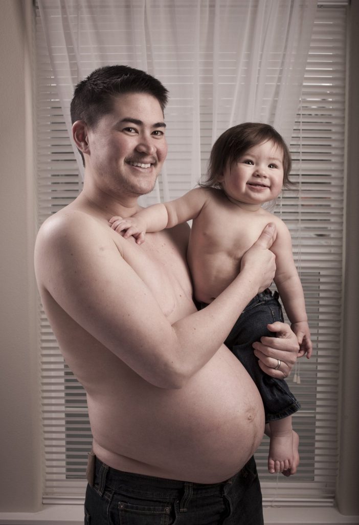 Thomas Beatie and his baby