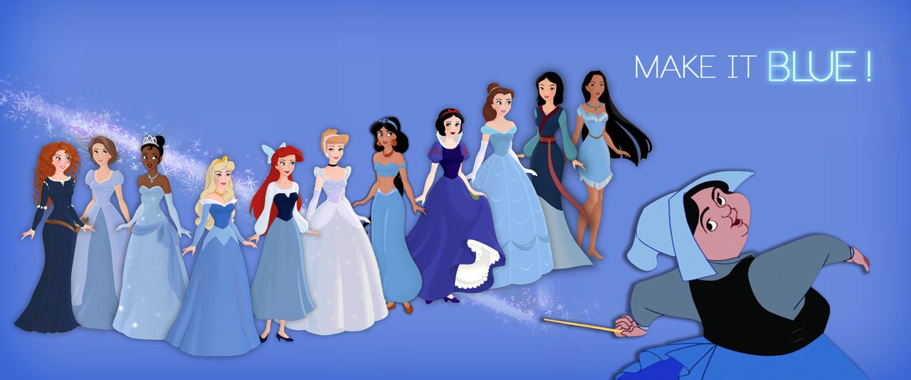 Disney Princesses in Blue