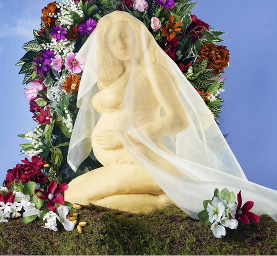 Beyonce Cheese sculpture
