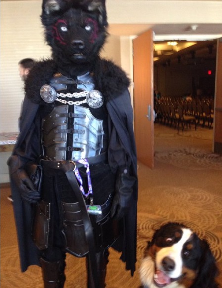 Link looks scared at this furry Link looks scared at this furry