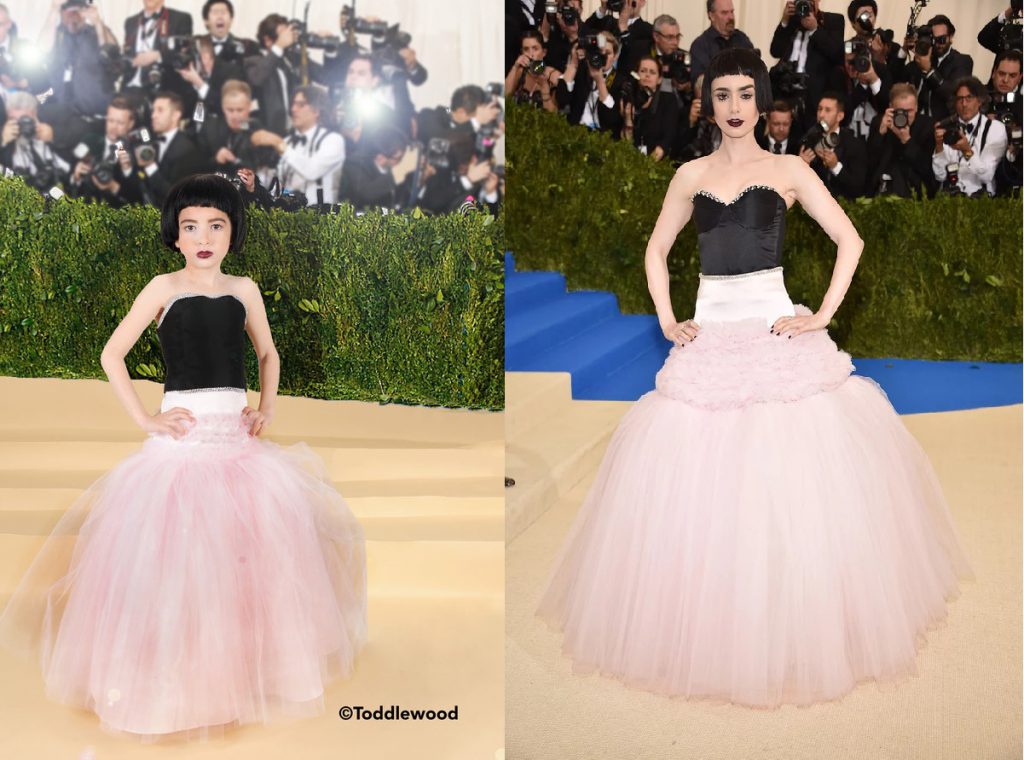 Lily Collins' look at the 2017 Met Gala. Lily Collins' look at the 2017 Met Gala.