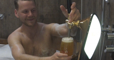 Enjoy indoor beer spa